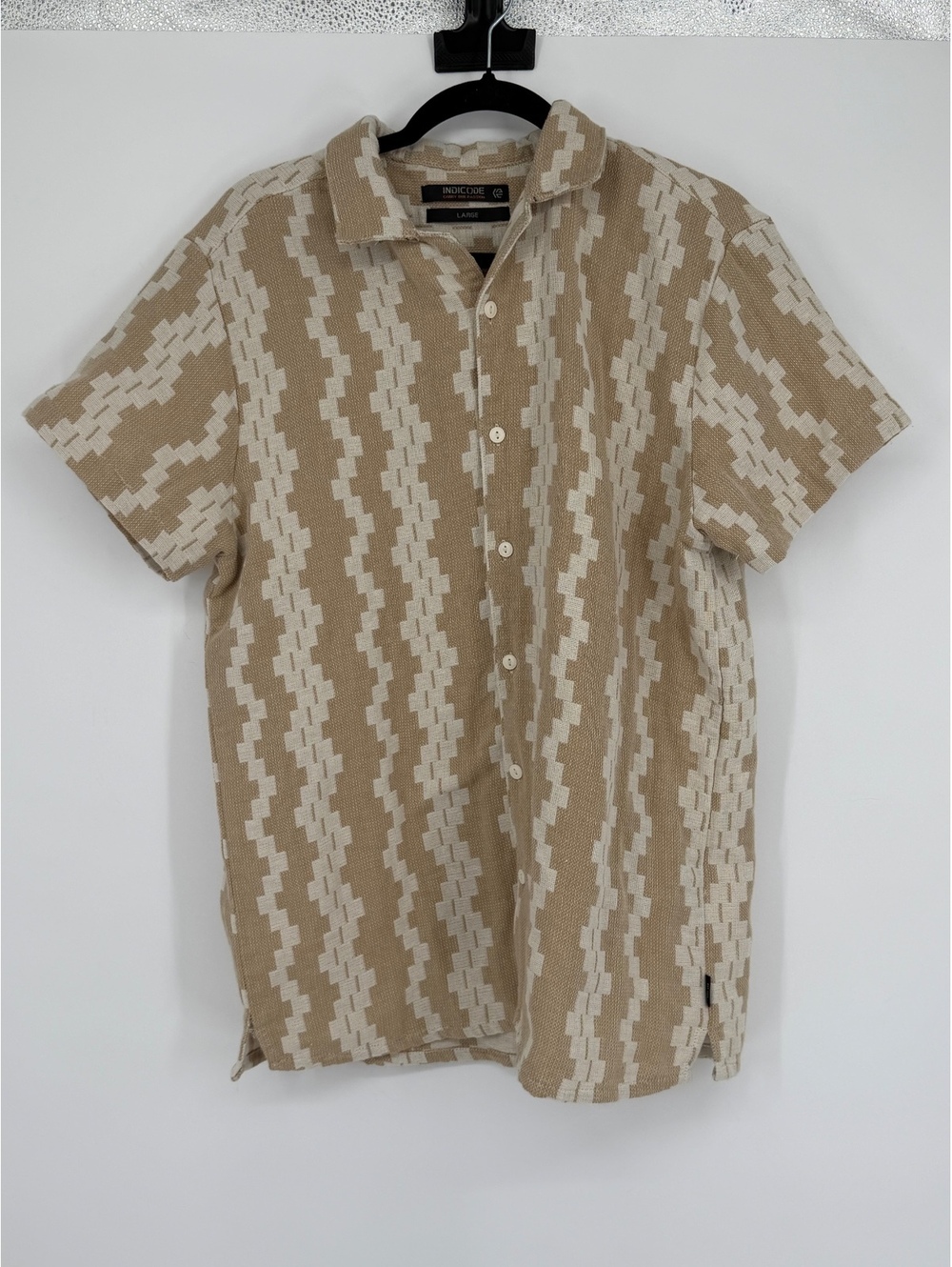 Indicode button up size large